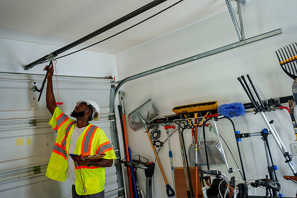 Professional Garage Door Installation technician working in Coppell, TX